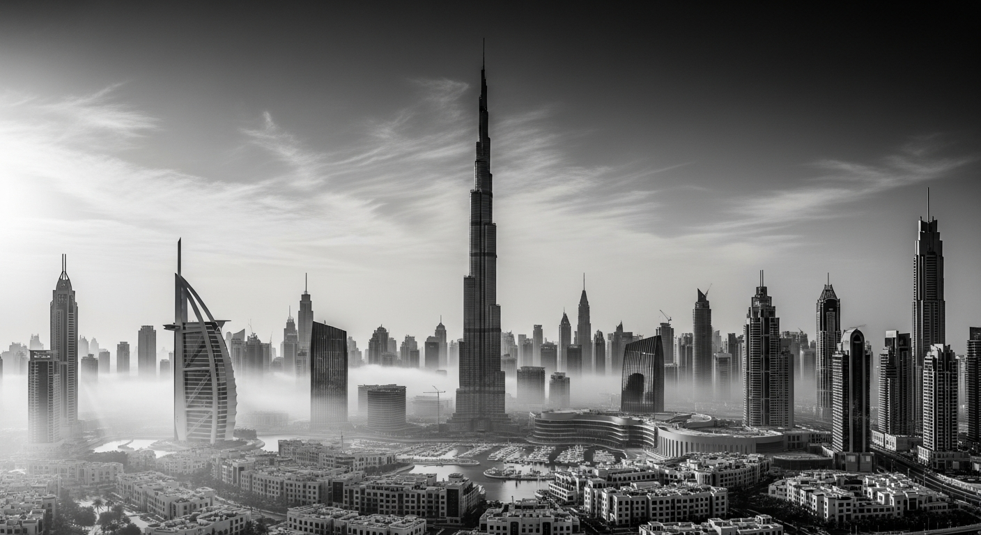 Dubai financial district skyline